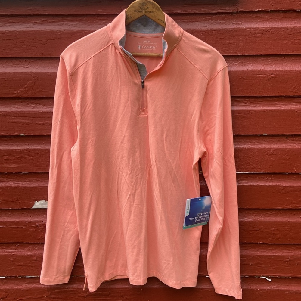 NWT Coolibar Sonora Quarter-Zip Sun Protection Pullover Men’s Size S